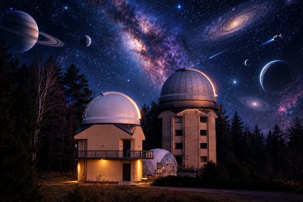 Molėtų observatorija po žvaigždėtu nakties dangumi