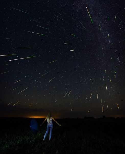 Perseidų meteorų srautas. Foto Tado Janušonio